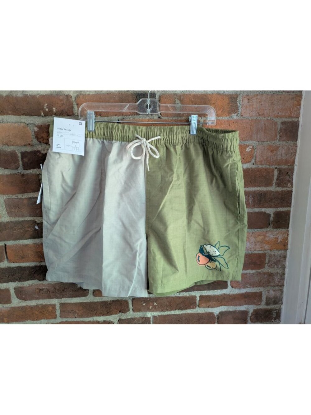 Goodfellow & Co. Men's XL Swim Trunks Bottoms Green Gray New NWT